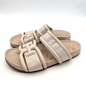 Sam Edelman Rowan Double Strap Slide Sandals Women's Natural Size US10.5 EU41